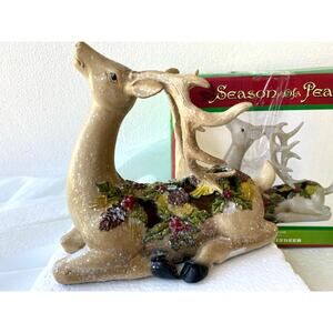 Cracker Barrel Christmas Reindeer Season Of Peace Home Decor